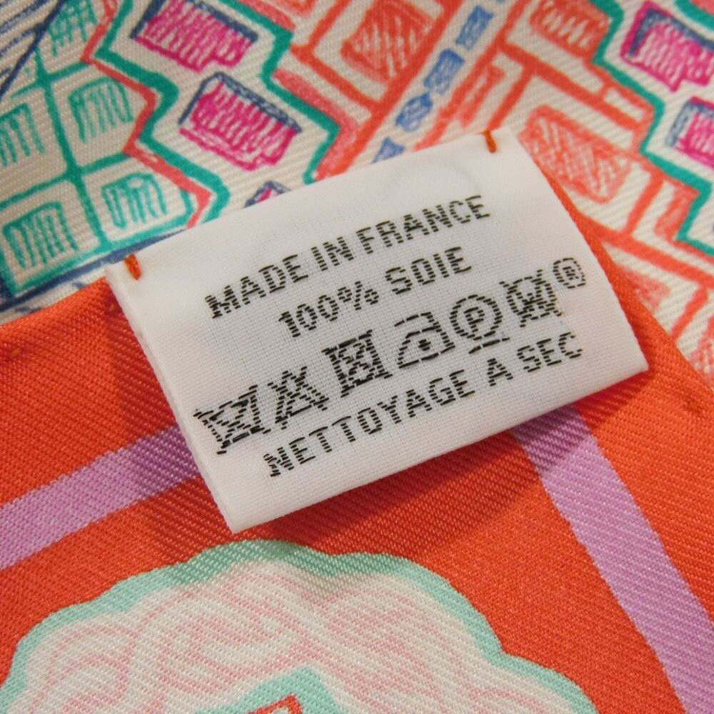 HERMES Authentic Red Silk Scarf - Picture 5 of 11